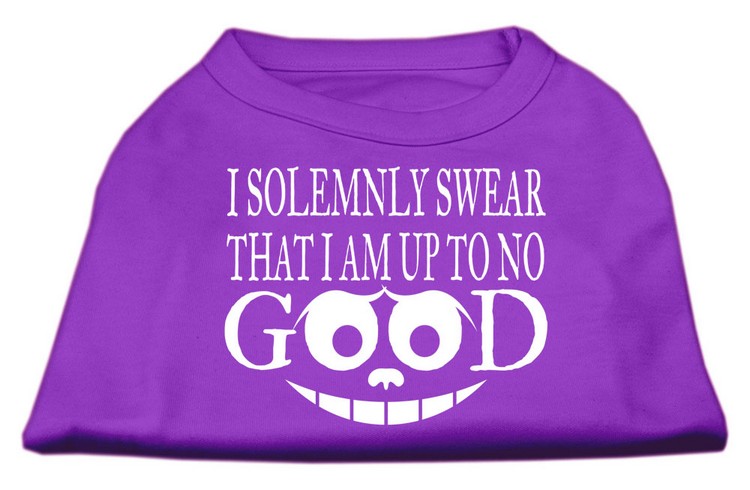 Up to No Good Screen Print Shirt Purple Sm